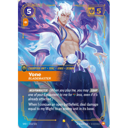 RFB [RFB02-SFD-233 SC] Yone - Blademaster (Overnumbered)