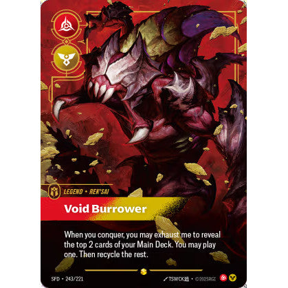 RFB [RFB02-SFD-243 SC] Rek'sai - Void Burrower (Overnumbered)
