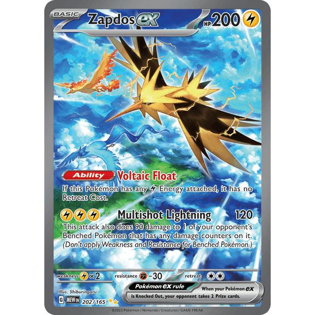 PKM [SV03.5-MEW-202 SIR] Zapdos ex - 202/165