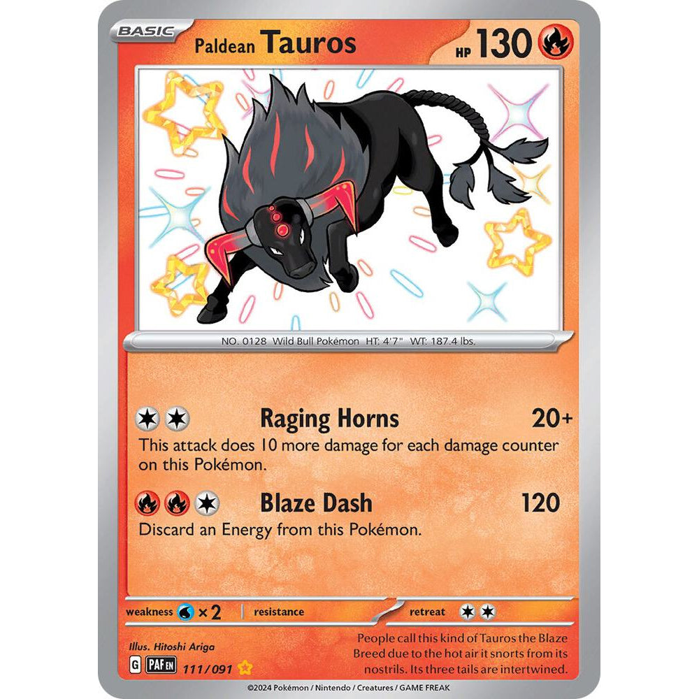PKM [SV04.5-PAF-111 SR] Paldean Tauros - 111/091