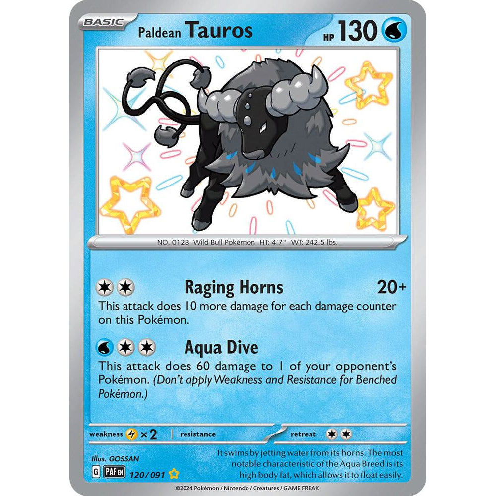 PKM [SV04.5-PAF-120 SR] Paldean Tauros - 120/091