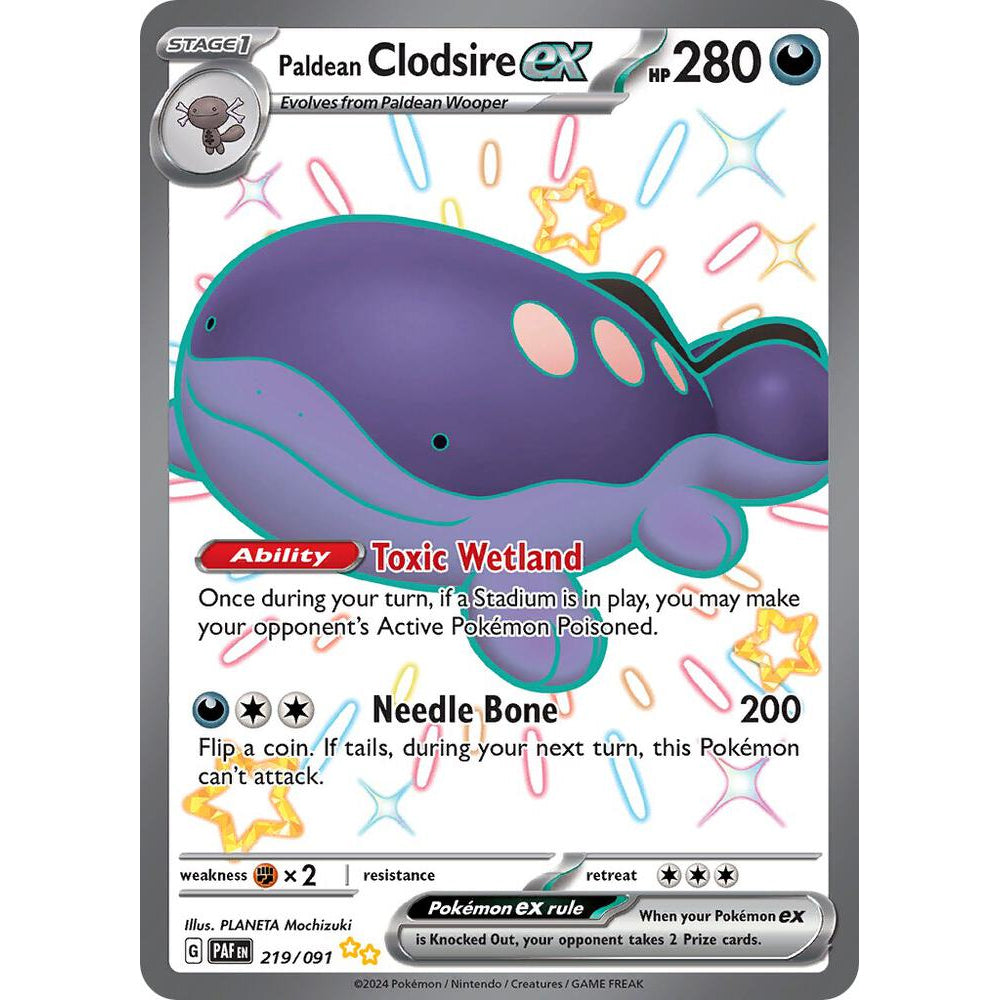 PKM [SV04.5-PAF-219 SUR] Paldean Clodsire ex - 219/091