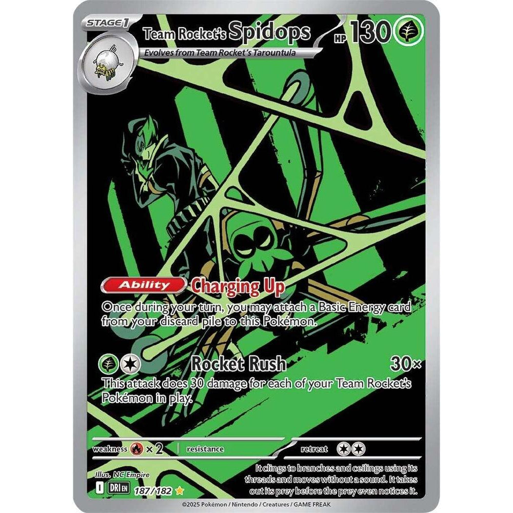 PKM [SV10-DRI-187 IR] Team Rocket's Spidops - 187/182