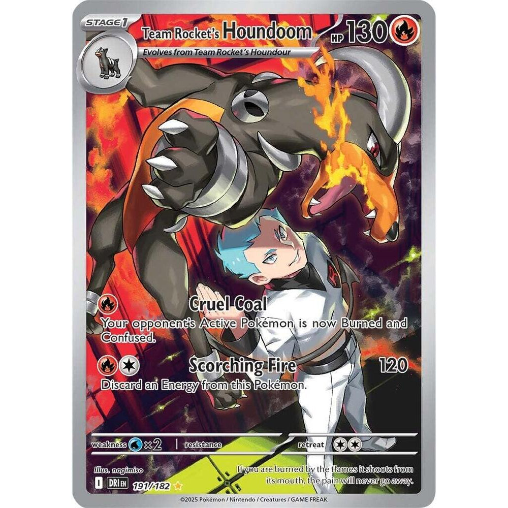 PKM [SV10-DRI-191 IR] Team Rocket's Houndoom - 191/182