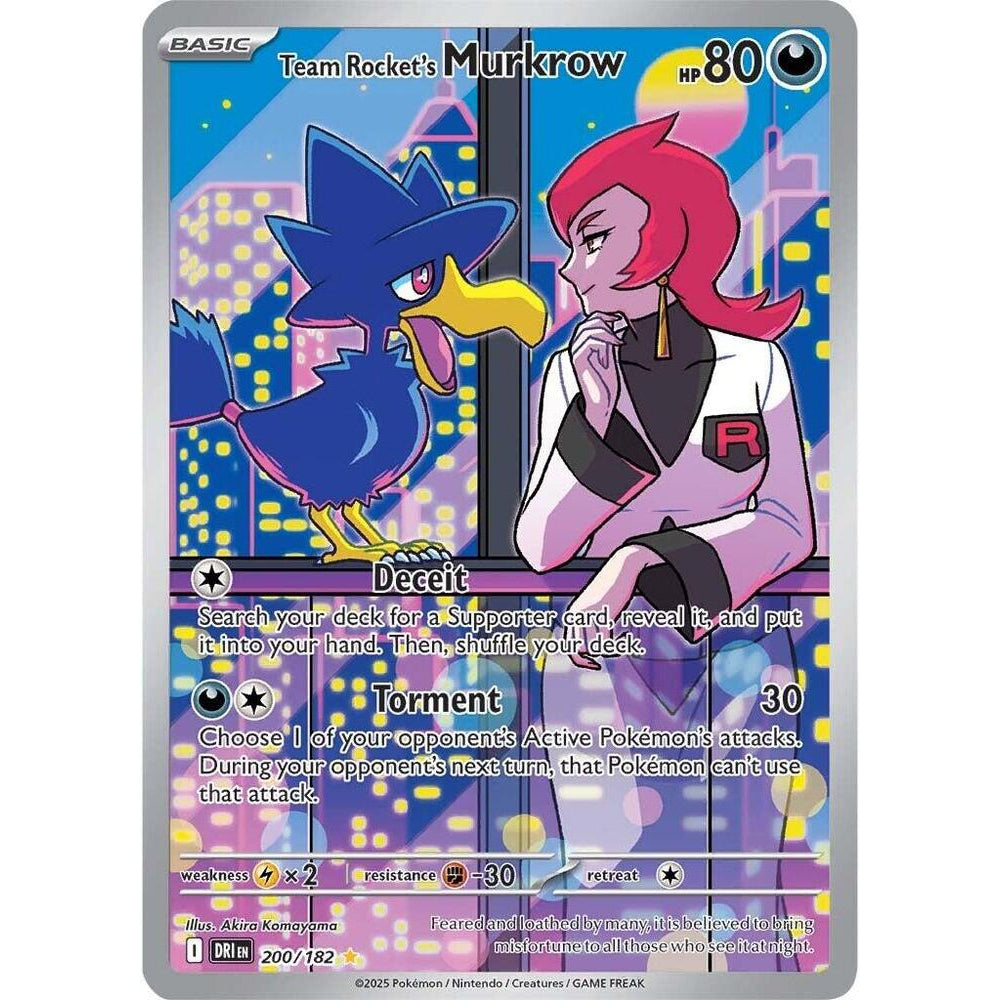 PKM [SV10-DRI-200 IR] Team Rocket's Murkrow - 200/182