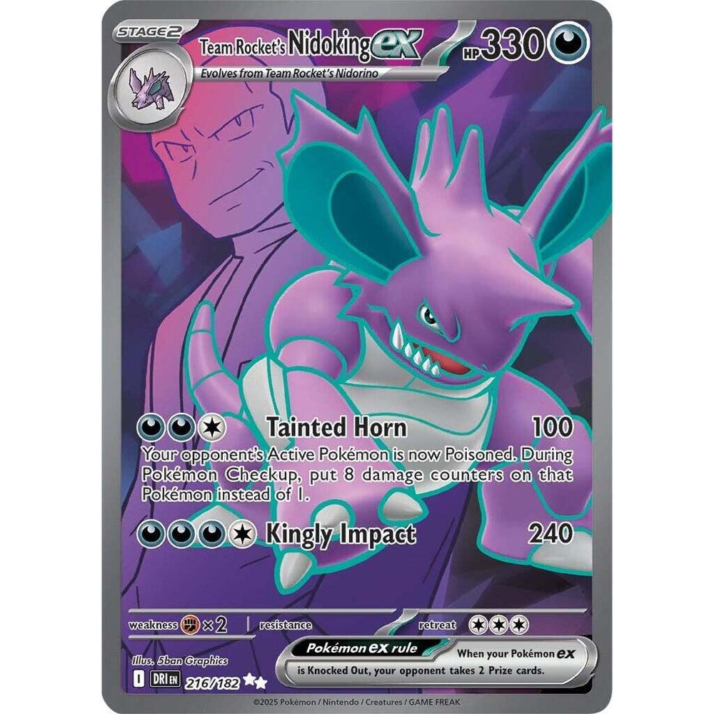 PKM [SV10-DRI-216 UR] Team Rocket's Nidoking ex - 216/182