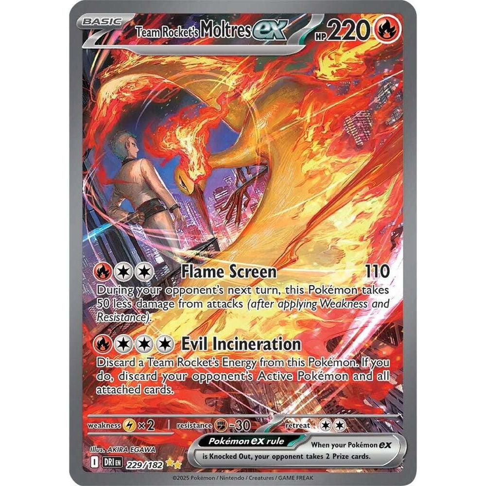PKM [SV10-DRI-229 SIR] Team Rocket's Moltres ex - 229/182