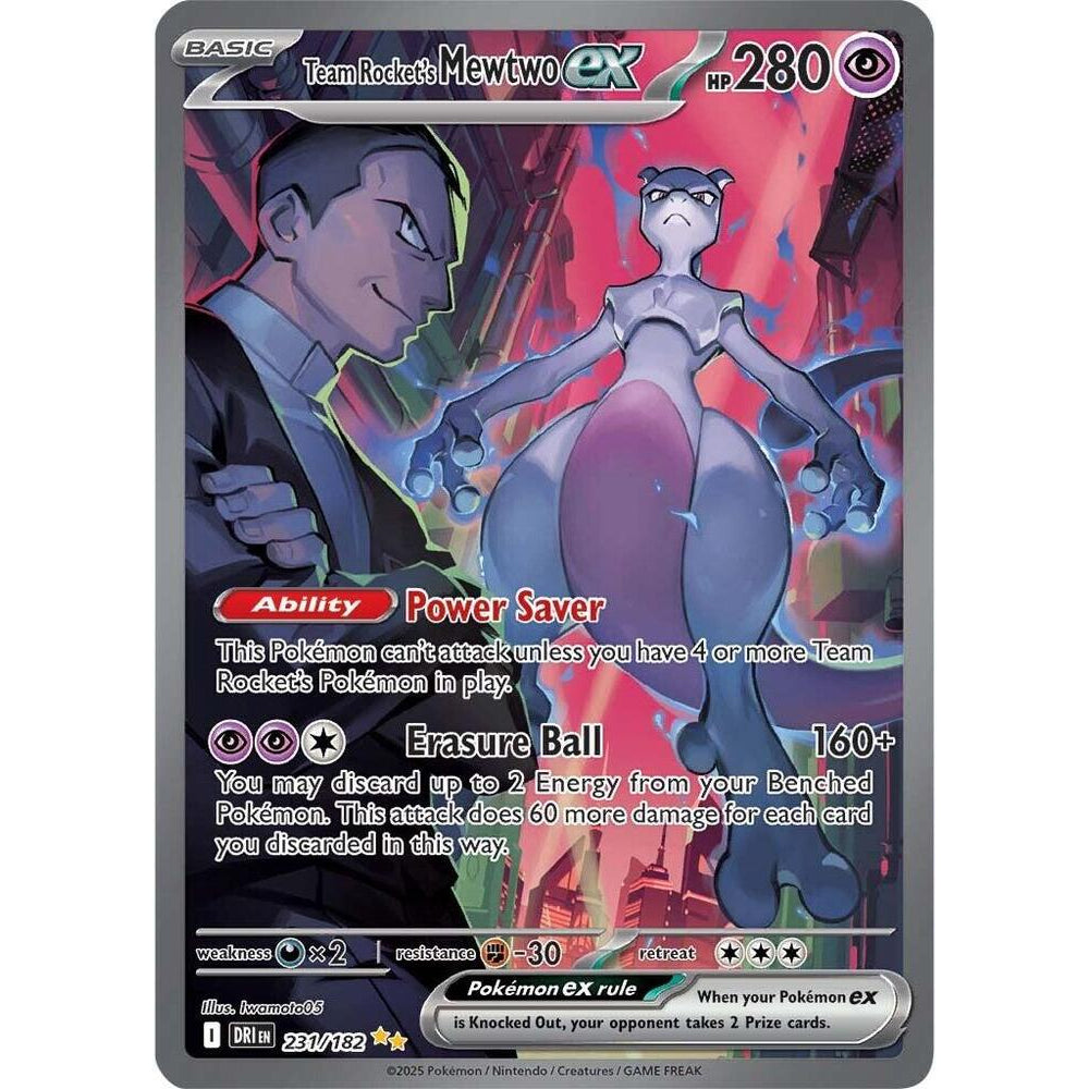 PKM [SV10-DRI-231 SIR] Team Rocket's Mewtwo ex - 231/182