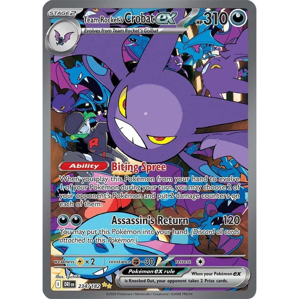 PKM [SV10-DRI-234 SIR] Team Rocket's Crobat ex - 234/182