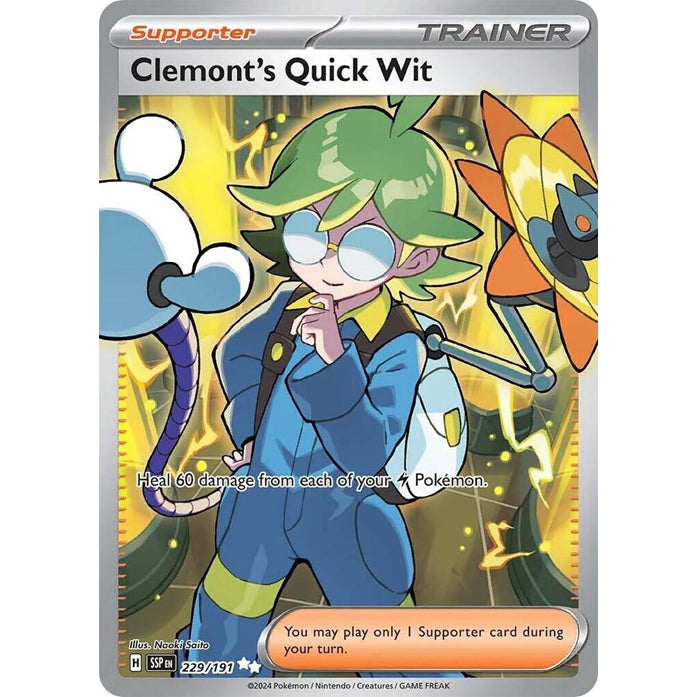 PKM [SV08-SSP-229 UR] Clemont's Quick Wit - 229/191