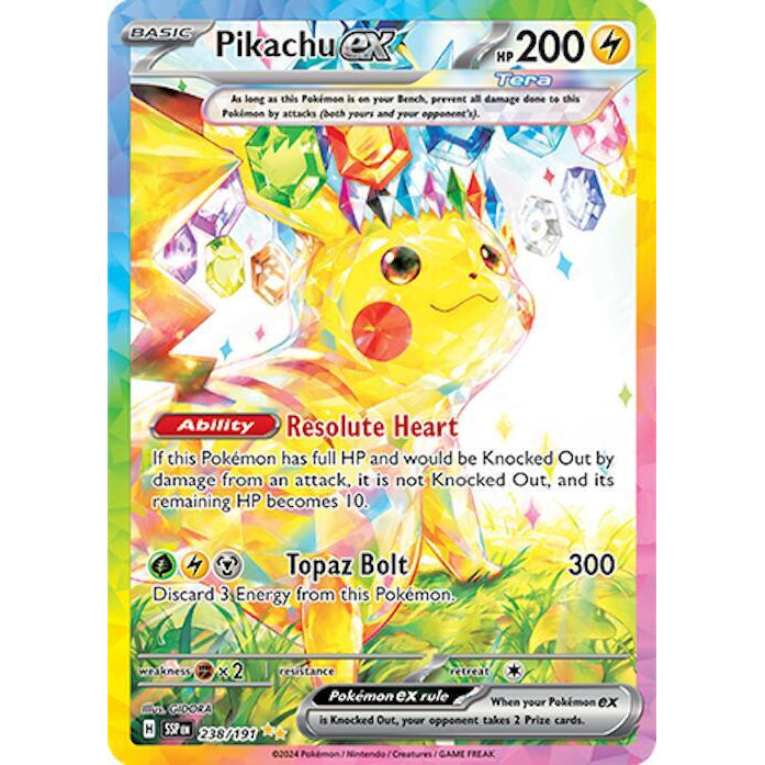 PKM [SV08-SSP-238 SIR] Pikachu ex - 238/191