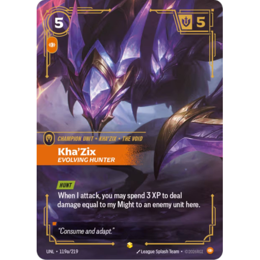 RFB [RFB03-UNL-119A SC] Kha'Zix - Evolving Hunter (Alternate Art)