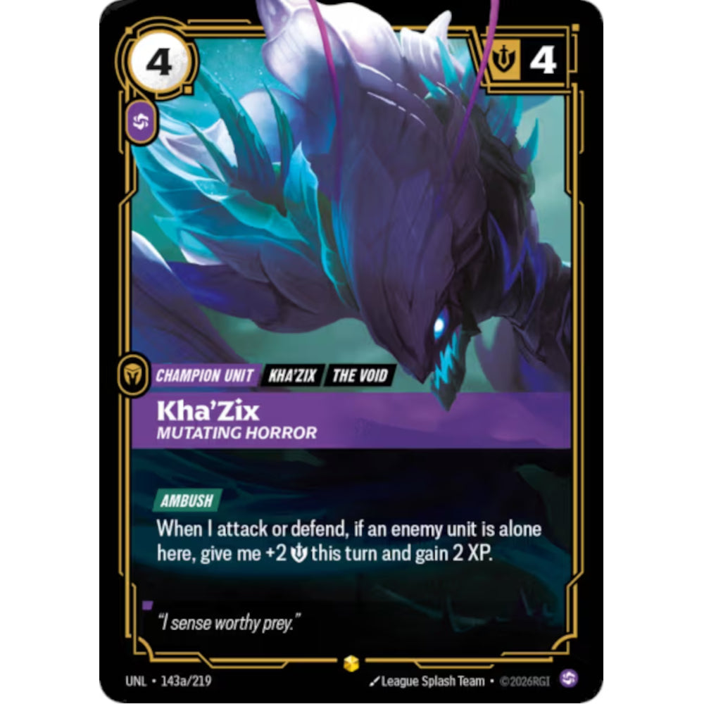 RFB [RFB03-UNL-143A SC] Kha'Zix - Mutating Horror (Alternate Art)