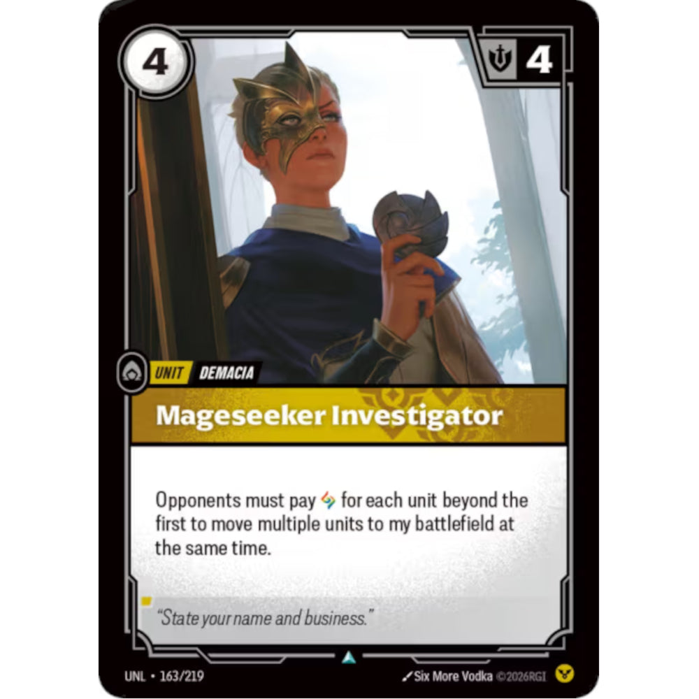 RFB [RFB03-UNL-163 UC] Mageseeker Investigator