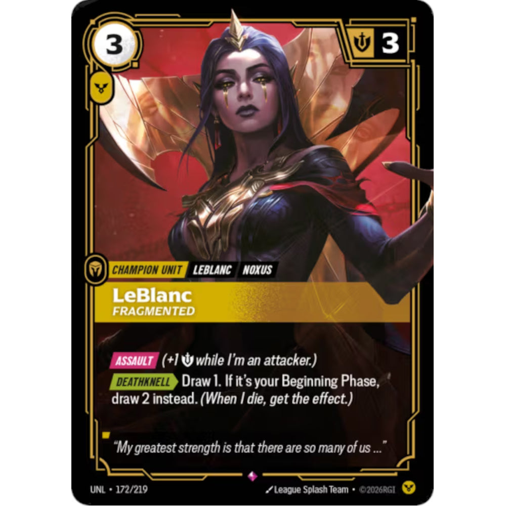 RFB [RFB03-UNL-172 R] LeBlanc - Fragmented
