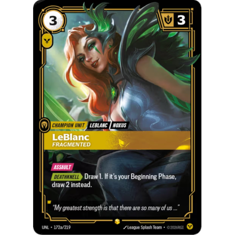RFB [RFB03-UNL-172A SC] LeBlanc - Fragmented (Alternate Art)