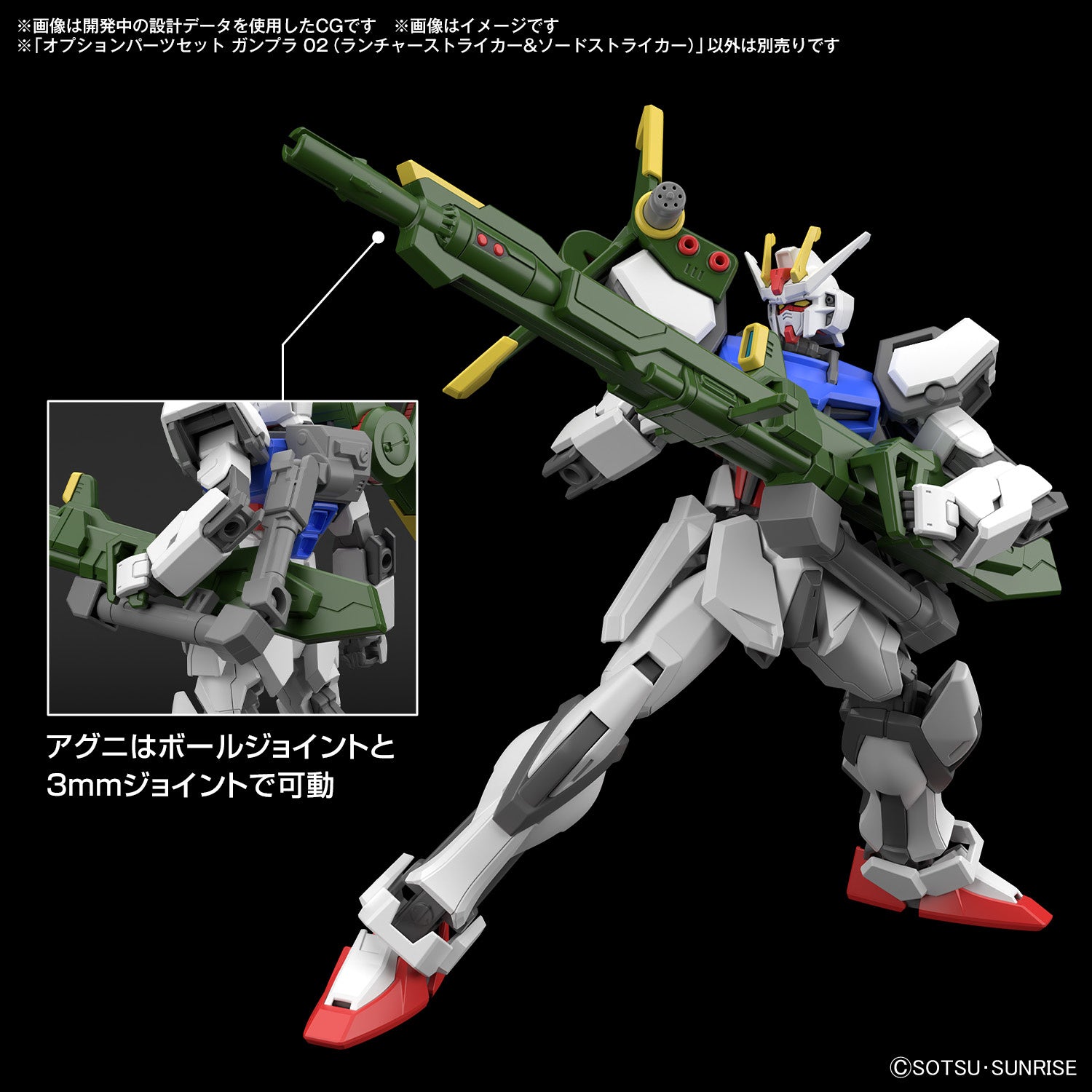 HG Gundam Option Parts Set Gunpla 02 (Launcher Striker & Sword Striker)