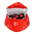 D20 Plush Dice Bag for Dungeons & Dragons (Red & White) (FINAL SALE)