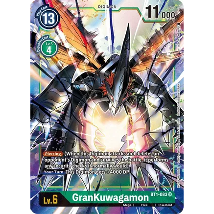 DCG [BT1-083 SR] GranKuwagamon (Dash Pack Ver. 1.5)