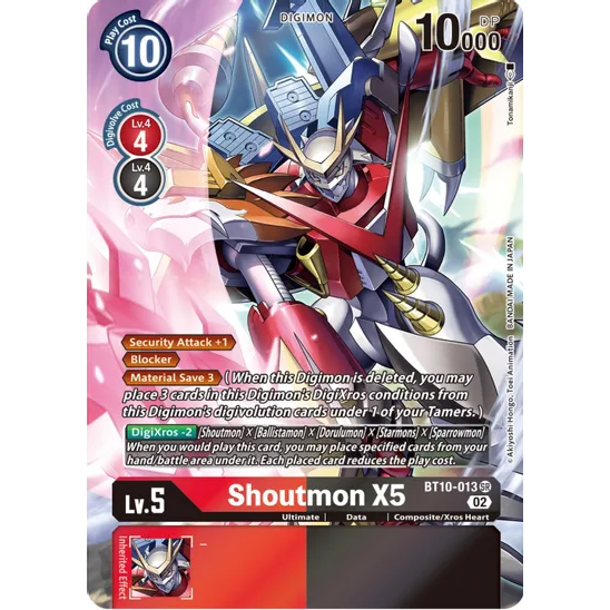 DCG [BT10-013 SR] Shoutmon X5 (Alternate Art)