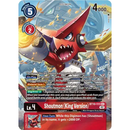 DCG [BT10-111 SCR] Shoutmon (King Version) (Alternate Art)