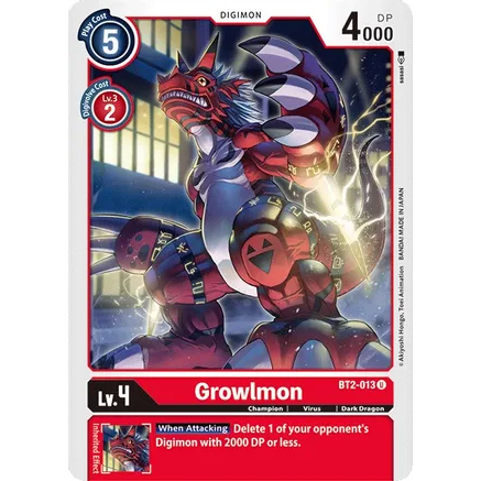 DCG [BT2-013 U] Growlmon