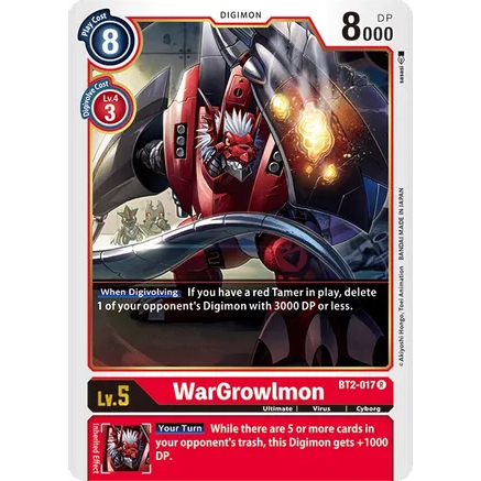 DCG [BT2-017 R] WarGrowlmon