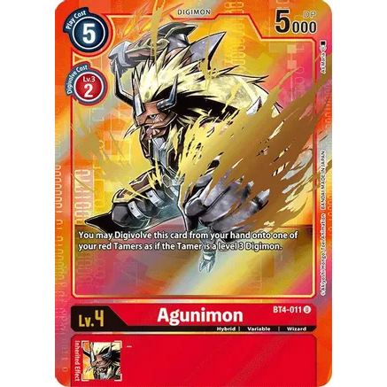 DCG [BT4-011 U] Agunimon (Alternate Art)