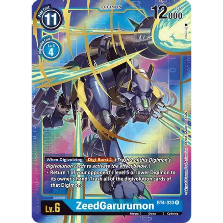 DCG [BT4-033 R] ZeedGarurumon (Alternate Art)