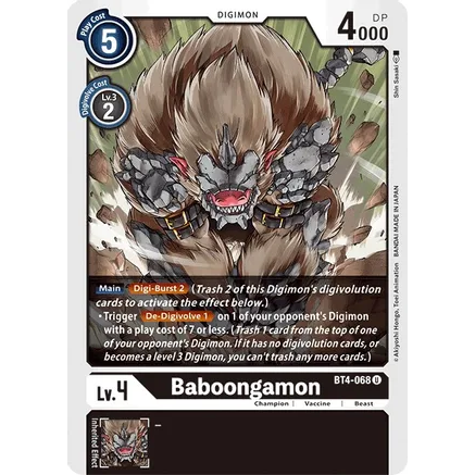 DCG [BT4-068 U] Baboongamon