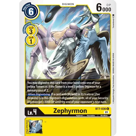 DCG [BT7-036 U] Zephyrmon