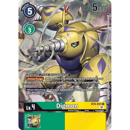 DCG [BT8-051 R] Digmon (Alternate Art)