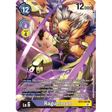 DCG [BT9-080 R] Raguelmon (Alternate Art)
