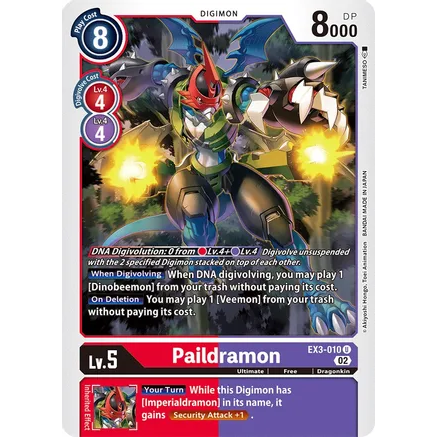 DCG [EX3-010 U] Paildramon (Foil - EX3 Box Promo)