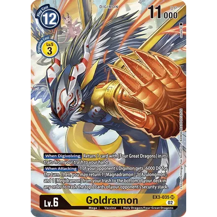DCG [EX3-035 SR] Goldramon (Alternate Art)
