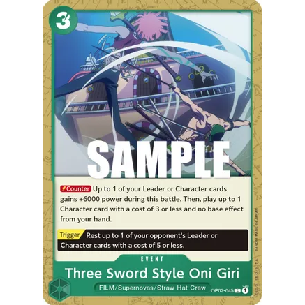 OPCG [OP02-045 C] Three Sword Style Oni Giri