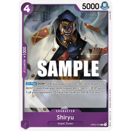 OPCG [OP02-076 R] Shiryu