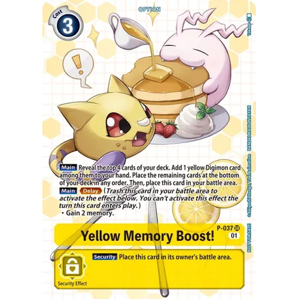 DCG [P-037 SR] Yellow Memory Boost! - P-037 (Next Adventure Box Promotion Pack)